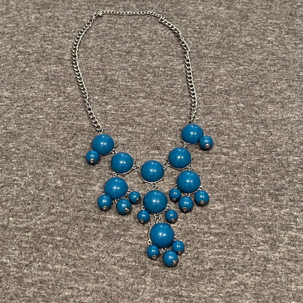 Blue and silver charming Charlie’s necklace